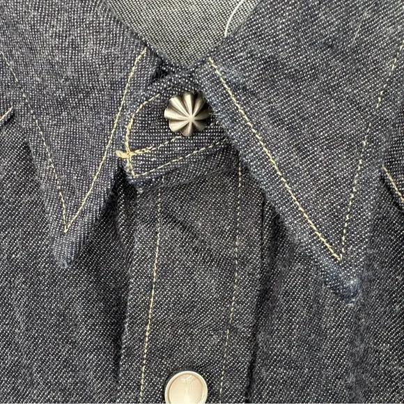 RRL By Ralph Lauren Slim Fit Denim Western Shirt Rinse Medium